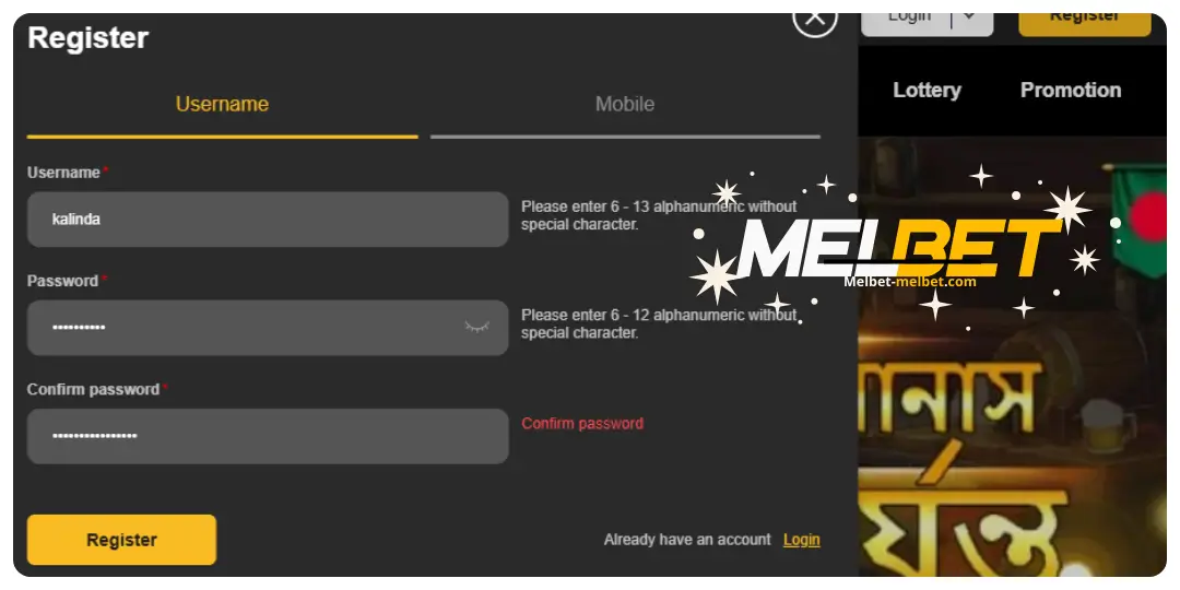 How to Register an Account at Melbet